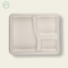 Bagasse 3cp meal tray