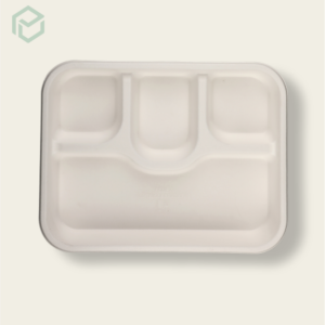 Bagasse 4cp meal tray