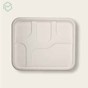 Bagasse 5cp meal tray lid