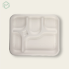 Bagasse 6cp meal tray