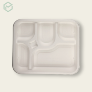 Bagasse 6cp meal tray