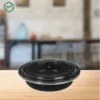 Black Plastic Round Container