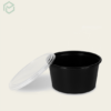 Black Plastic Round Containers