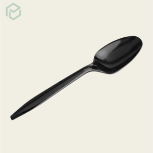 Black Plastic Spoon