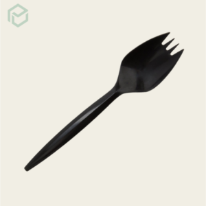 Black Plastic Spork