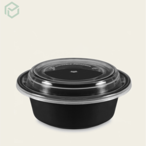 Black small Plastic Round Containers