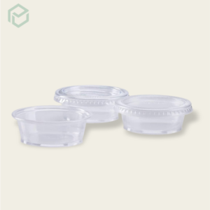 Plastic dip cups and lids