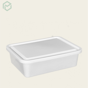 White Plastic Rectangle Containers