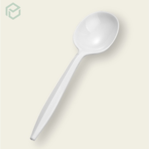 White Plastic Spoon